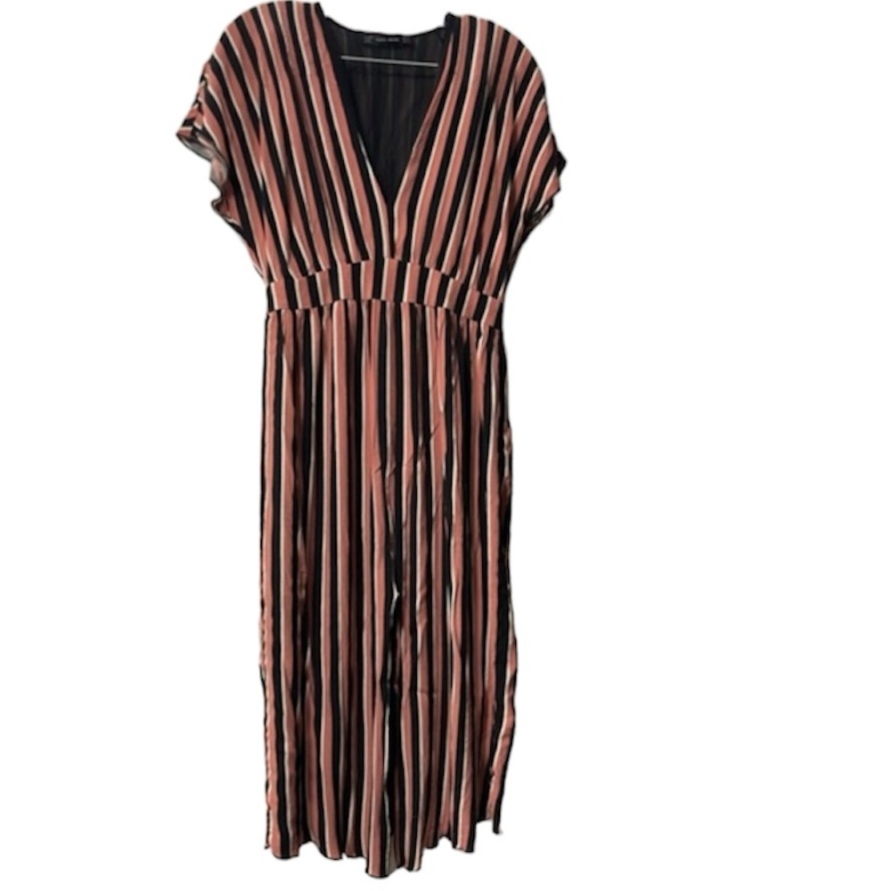 ZARA Trafaluc Collection Stripped Dress Size Medium - Picture 2 of 9